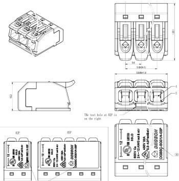 Degson Verbindungsklemmen mit Hebel 5-polig 5 Stk  DGBSC-SG01/4-05P